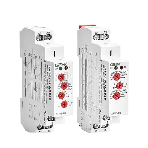 IWEBQSAP 10 stücke GRV8-01/02 Einphasig Spannung Schutz Relais Über-Spannung und Unter-Spannung Schutz AC220V DC12V DC48V Relais(Grv8-01,DC12V) von IWEBQSAP
