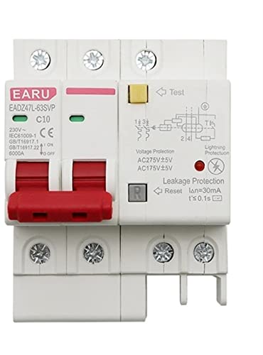 IWEBQSAP 100 stücke 10A 2P SPD Fehlerstromschutzschalter mit Überlast Überspannung RCBO RCCB mit Blitzschutz MCB Leckage Schutz IWEBQSAP 100 stücke 10A 2P SPD Fehlerstromschutzschalter mit Überlast Überspannung RCBO RCCB mit Blitzschutz MCB Leckage Schutz von IWEBQSAP