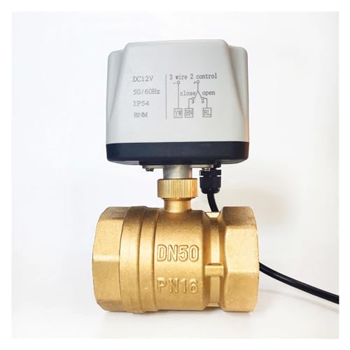 IWEBQSAP 2" Betätigter Kugelhahn DC12V 3 Drähte DN50 Miniatur-Elektro-Wasserventil EIN-/Aus-Zeit 7 bis 10 Sekunden Wird for Wasserversorgungsrohre verwendet(12v) von IWEBQSAP