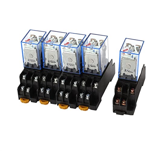 IWEBQSAP 220 V 10 A Spulenleistungsrelais DPDT LY2NJ HH62P HHC68A-2Z mit Sockelsockel 50 Stück(DC 12) von IWEBQSAP