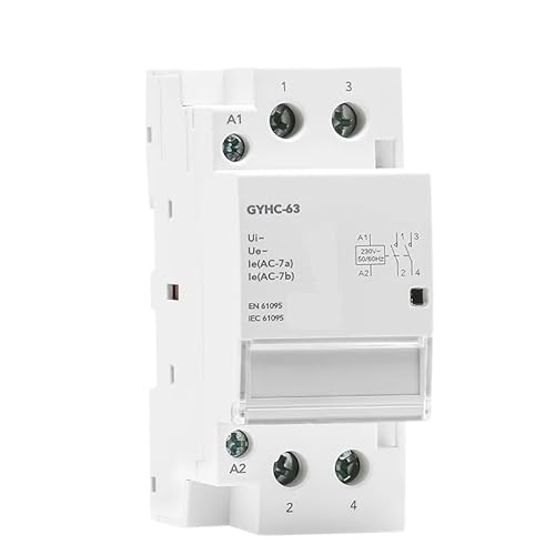 IWEBQSAP 2P 63A 2NO oder 2NC oder 1NO1NC Modulares Schütz DIN-Schienenmontage AC220V 230V(2P 63A 2NC 220V) von IWEBQSAP