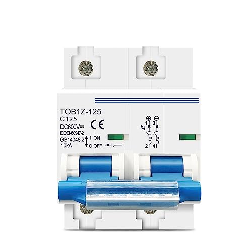 IWEBQSAP 2P 80A 100A 125A DC MCB 600V Leistungsschalter for PV-System C-Kurve(80A) von IWEBQSAP