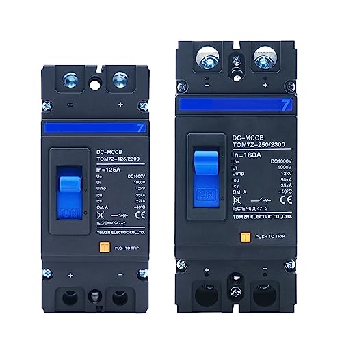 IWEBQSAP 2P DC MCCB TOM7Z 1000 V DC Solar-Leistungsschalter mit geformtem Gehäuse MCCB Überlastschutzschalterschutz for Solar-Photovoltaik-PV(125A) von IWEBQSAP