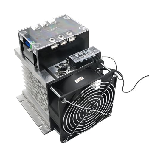 IWEBQSAP 380-V-Motor-Softstart-Modul Controller Starter Stop Kühlkörper Dreiphasenmotor Langsamer Start 1 kW 2 kW 4 kW 6 kW 8 kW 10 kW 15 kW 20 kW(with Heatsink Fan,R1 200WA-20KW) von IWEBQSAP
