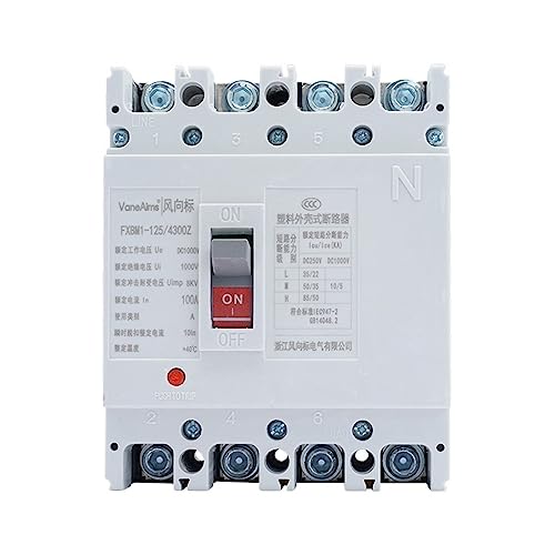 IWEBQSAP 4P DC1000V MCCB Leistungsschalter 40A 63A 80A 100A Hochstromschutz Solar Photovoltaik Überlastschutzschalter(80A) von IWEBQSAP