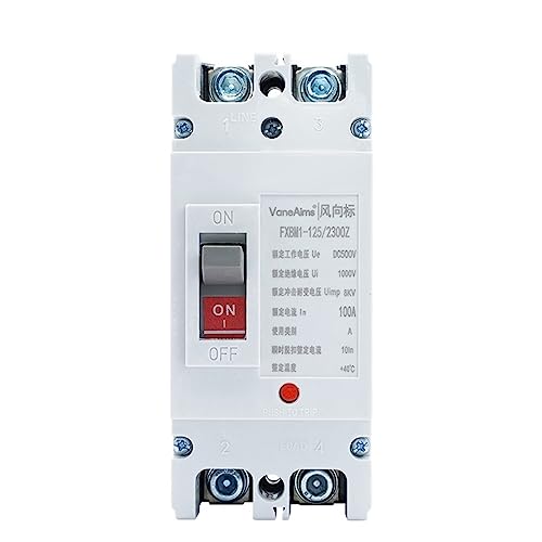 IWEBQSAP DC 500V MCCB Leistungsschalter 100A 80A 63A 40A 2P Solar Photovoltaik Überlastschutzschalter Hochstromschutz(63A) von IWEBQSAP
