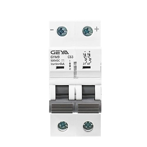 IWEBQSAP DIN-Schiene DC MCB 6KA 2P 500V Mini-Leistungsschalter DC 6A 10A 16A 20A 25A 32A 40A 50A 63A MCB for Solar-PV-System(10A) von IWEBQSAP