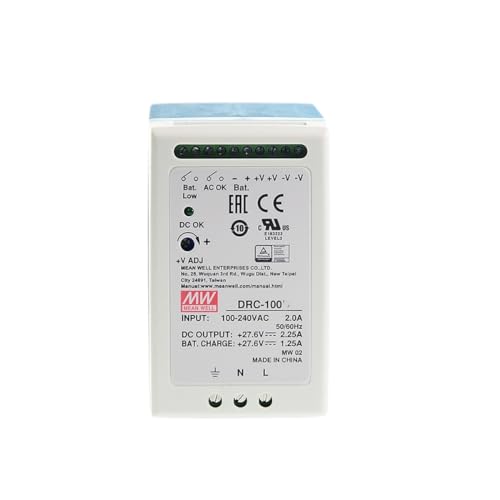 IWEBQSAP DRC 180W Schaltnetzteil DRC-180A Dual-Ausgang AC-DC DIN-Schiene USV Netzteil Treiber Konverter Transformator for Sicherheitssysteme Alarmsysteme etc(DRC-100B) von IWEBQSAP