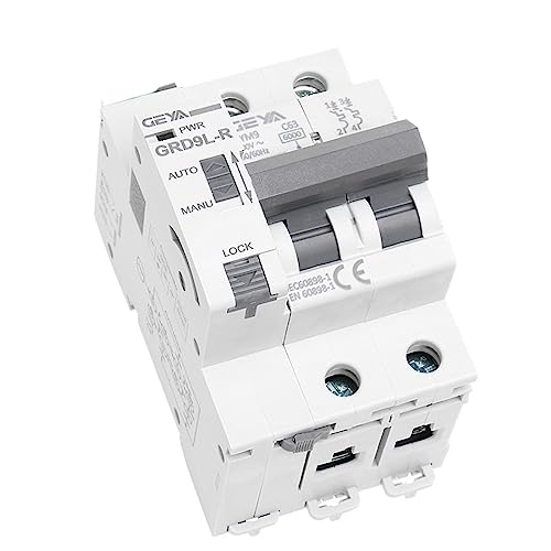 IWEBQSAP Din-Schiene Automatische Stromkreis-Wiedereinschaltautomatik Mini Breaker GRD9L-R GYM9 2P MCB 6KA Smart MCB(GYM9-2P-MCB-16A,R-DC12V) von IWEBQSAP