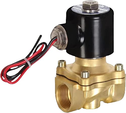 IWEBQSAP Elektrisches Magnetventil 1/4 1/8 3/8 1/2 3/4 1 2 Zoll AC110V AC220V DC12V DC24V Elektrisches Magnetventil Pneumatikventil for Wasser Öl Luft Gas Nützlich(12v,DN8) von IWEBQSAP