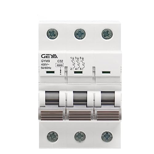 IWEBQSAP GYM9 3P MCB 6A-63A 6KA Mini-Disyuntor Din-Schienen-Leistungsschalter 6A 10A 16A 20A 25A 32A 40A 50A 63A AC Typ MCB 400V(63A) von IWEBQSAP