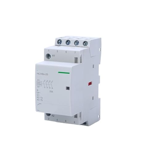 IWEBQSAP HCH8s-25A Modulares AC-Schütz 4P 16A 20A 25A 4NO 4NC 50/60Hz 2NO2NC 24V 110V 220V Haushaltsschütz Anleitungstyp(4P 25A 4NO DC24V) von IWEBQSAP