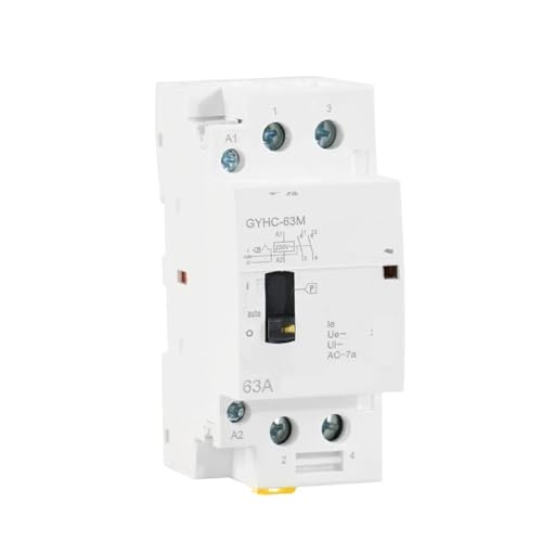 IWEBQSAP Handbuch Home Modular 2P 63A 2NO oder 2NC DIN-Schiene AC-Schütz AC220V 230V Manuelle Steuerung(2P 63A 2N0 220V) von IWEBQSAP