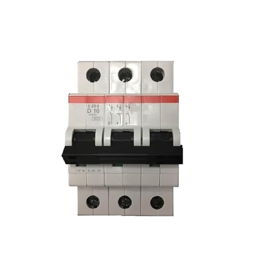 IWEBQSAP Leistungsschalter S203 3P Miniatur-Leistungsschalter S203 3P Typ D 1A 2A 3A 4A 6A 10A 16A 20A 25A 32A 40A 50A 63A, 1 Stück (6 Jahre) von IWEBQSAP