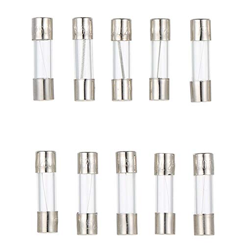 IWEBQSAP Sicherungen, 100 Stück/Set, 5 x 20 mm, sortierte Glasrohr-Sicherungen, schnell zu blasen, 0,2 A, 0,5 A, 1 A, 2 A, 3 A, 5 A, 8 A, 10 A, 15 A, 20 A (2 A, 100 Stück) von IWEBQSAP