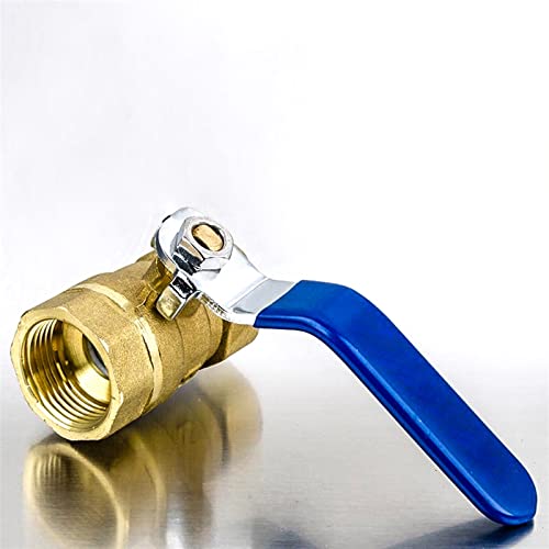 IWEBQSAP Ventil 1/2 Zoll 3/4 Zoll 1 Zoll 2 Zoll Messing BSP-Gewinde Kugelhahn mit Hebelgriff Kupfer Sanitärhahn(0.5 Inch) von IWEBQSAP