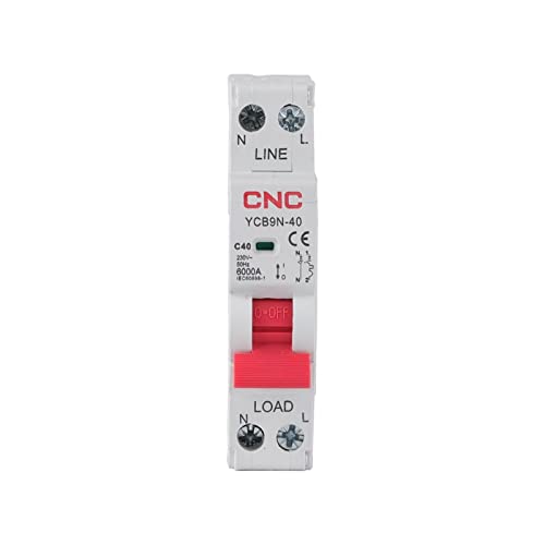 IWEBQSAP YCB9N-40 18MM MCB Miniatur-Leistungsschalter DPN 6000A 230V 50Hz Haushalt DIN-Schiene Luftschalter(6 Years) von IWEBQSAP