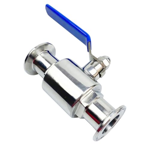 Kugelhahn 1 Stück 3/4" 1" 1-1/4" 1-1/2" Edelstahl Sanitärkugelhahn 19mm-38mm Tri Clamp 50,5mm Ferrule Typ Kugelhahn(19mm x Ferrule 50.5) von IWEBQSAP