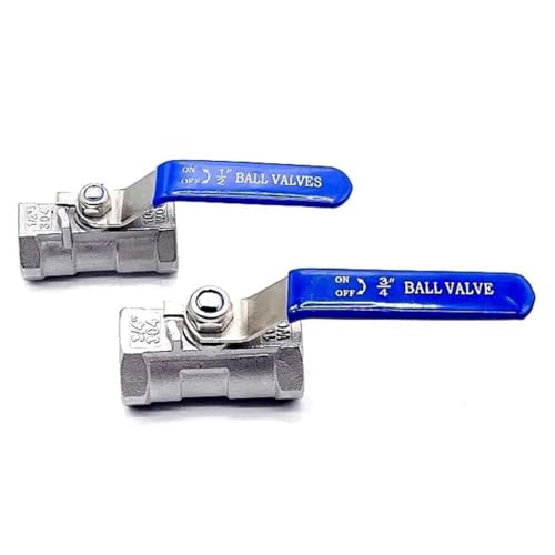 Kugelhahn 1 Stück BSPT 1/4 Zoll 3/8 Zoll 1/2 Zoll 3/4 Zoll 1 Zoll 1-1/4 Zoll 1-1/2 Zoll Innengewinde Edelstahl SS304 Vollanschluss-Kugelhahn mit Vinylgriff Gewindeventile(1.25 Inch) von IWEBQSAP