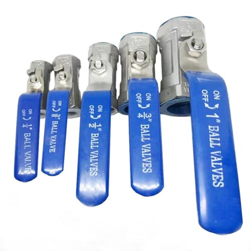Kugelhahn 1 Stück Kugelhahn BSP 1/4 Zoll 3/8 Zoll 1/2 Zoll 3/4 Zoll 1 Zoll 1-1/4 Zoll 1-1/2 Zoll Innengewinde Edelstahl-Kugelhahn SS304(3/8 Inch) von IWEBQSAP