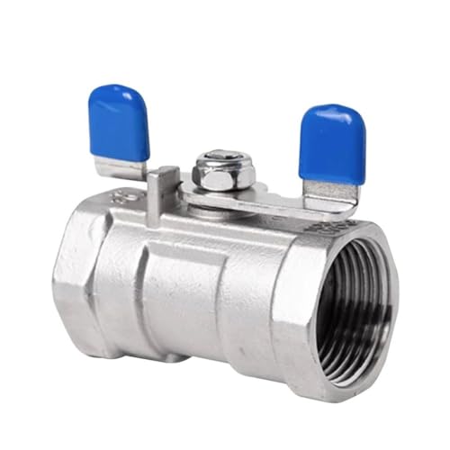Kugelhahn 3/8" 1/2" 3/4" 1" Innengewinde Schmetterlingsgriff Kugelhähne 304 Edelstahl Einteiliger Kugelhahn DN10-DN25 1St(0.5 Inch) von IWEBQSAP