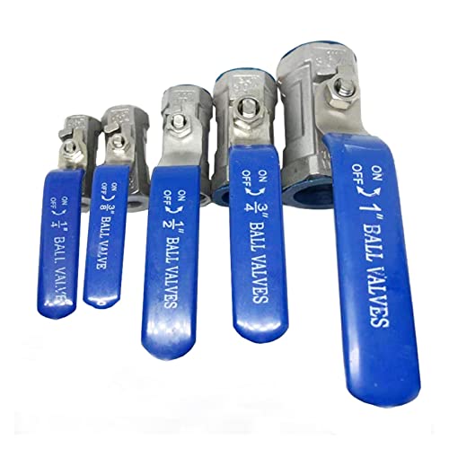 Ventil 1pc Kugelhahn Innengewinde Edelstahl Kugelhahn SS304 BSP 1/4" 3/8" 1/2" 3/4" 1" 1-1/4" 1-1/2"(0.5 Inch) von IWEBQSAP