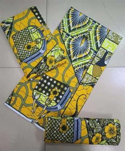 Stoff Holland Echt Stoff afrikanisches Wachs hohe Qualität 100% Baumwolle Ankara Wachsstoff Kleidung Nigeria Ghana Stil Kleidung 6 Meter zum Nähen (wie Bild 02) von IWEIGN