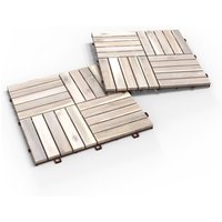 iWerk Holzfliese Akazie Cocos 30 x 30 x 1,5 cm 10 Stück von IWERK