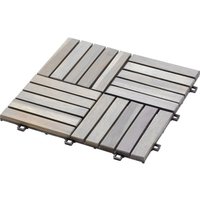 iWerk Holzfliese Akazie Stone 30 x 30 x 1,5 cm 10 Stück von IWERK