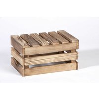 Holzkiste Geflammt s 34 x 23 x 18 cm Aufbewahrungsboxen - Iwerk von IWERK