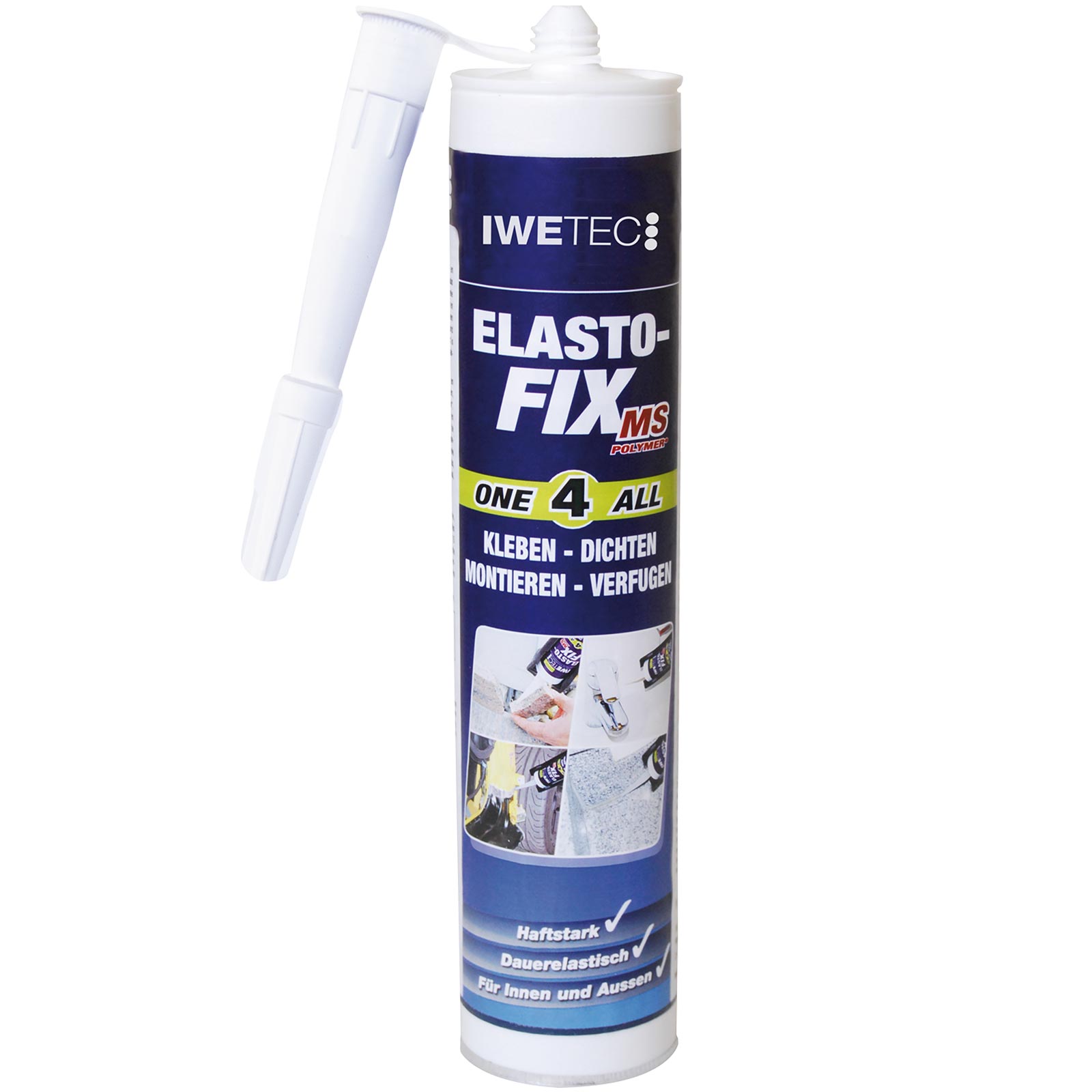 IWETEC Klebstoff Dichtstoff Elasto Fix MS Polymer Montagekleber Dichtmasse 290ml Farbe:kristall von IWETEC