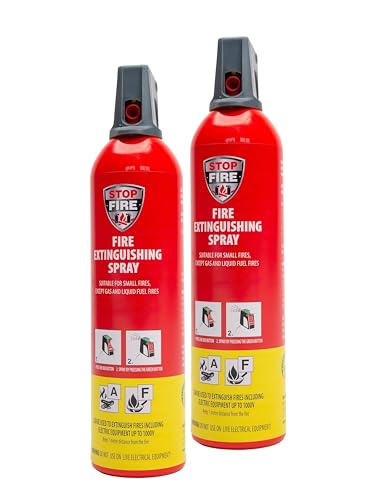 IWH Vertriebs Premium Feuerlöschspray - STOPFIRE - 2 x 750ml - Autofeuerlöscher - REINOLDMAX (2) auch für Fettbrände, 32 x 9 x 7 cm von IWH