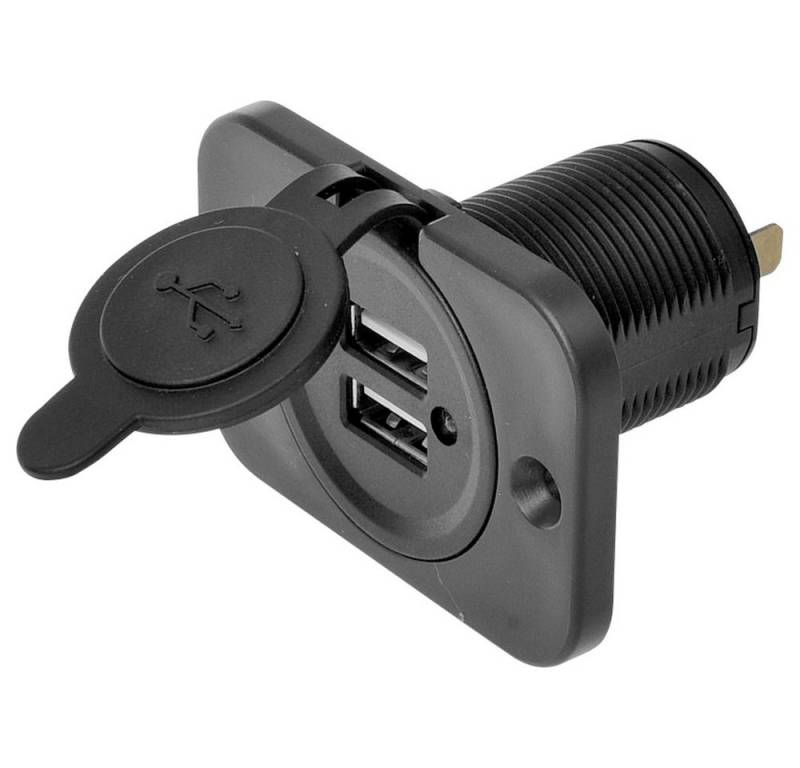 IWH Kfz-Relais IWH USB Doppel-Einbau-Steckdose 12/24 Volt 21100 mA Belastbarkeit Stro von IWH