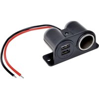 IWH - Steckdose mit usb 12/24 Volt 2100 mA Belastbarkeit Strom max.=4.2 a 12 oder 24 v/dc von IWH