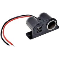 IWH Steckdose mit USB 12/24 Volt 2100mA Belastbarkeit Strom max.=4.2A 12 oder 24 V/DC von IWH