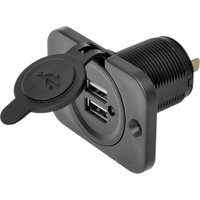 Usb Doppel-Einbau-Steckdose 12/24 Volt 21100 mA Belastbarkeit Strom max.=2.0 a 12 oder 24 v/dc - IWH Usb Doppel-Einbau-Steckdose 12/24 Volt 21100 mA Belastbarkeit Strom max.=2.0 a 12 oder 24 v/dc - IWH von IWH