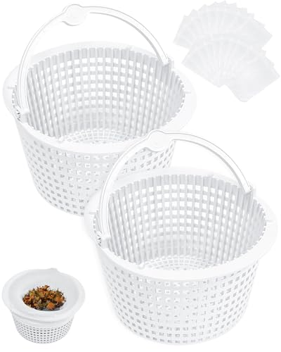 IWIWE SPX1091C Pool-Skimmerkorb mit 10 Stück Pool-Skimmer-Socken, kompatibel mit Haywardd Automatik-Skimmern SP1091LX SP1091WM (2 Sets) von IWIWE