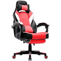 Rally Gaming Stuhl mit einziehbarer Fu?st¨¹tze - Rot von IWMH