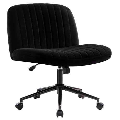 IWMH Bürostuhl ohne Armlehnen,Höhenverstellbar Drehstuhl mit Rollen,Schreibtischstuhl mit Stoffpolsterung,Lesesessel mit breiterem Kissen zum Sitzen im Schneidersitz (Schwarz mit Rollen) IWMH Bürostuhl ohne Armlehnen,Höhenverstellbar Drehstuhl mit Rollen,Schreibtischstuhl mit Stoffpolsterung,Lesesessel mit breiterem Kissen zum Sitzen im Schneidersitz (Schwarz mit Rollen) von IWMH