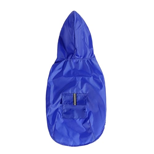 Hunde-Regenmantel mit Kapuze, reflektierende Streifen, wasserdicht, für Spaziergänge Hunde-Regenmantel mit Kapuze, reflektierende Streifen, wasserdicht, für Spaziergänge von IWOMA