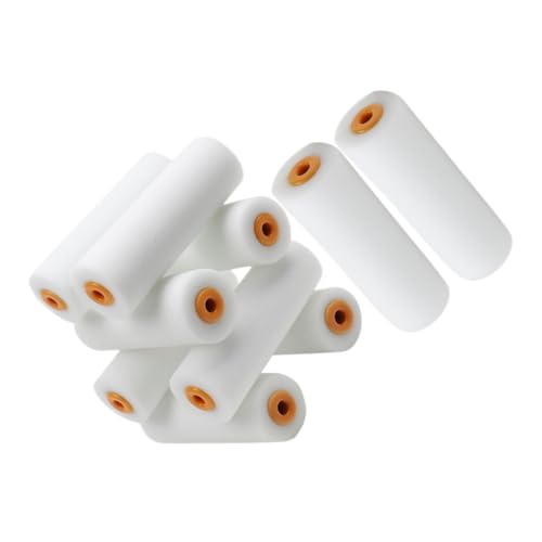 10 Stück Schaum Farbroller Ersatzbezüge Für Wandmalerei Kleine Malerrollen Für Präzises Streichen in Weiß Praktische Malerwerkzeuge Für Heimdekoration von IWOWHERO