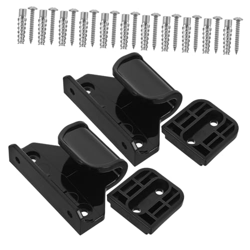 IWOWHERO 1 Satz Einziehbare Haustier Hardware für Katzen und Hunde mit Befestigungselementen Schrauben und Latches für Optimale zu Hause Schwarz Vielseitig Einsetzbar und Installieren von IWOWHERO