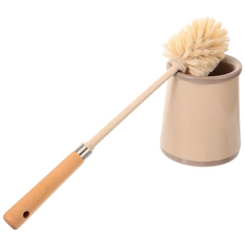 IWOWHERO 1Satz Toilettenbürste mit Halter Klobürste mit Langem Griff für Gründliche Reinigung Badezimmer Reinigungsbürste mit Abtropfschale Hygienisch und Effizient von IWOWHERO