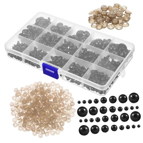 IWOWHERO 1 Schachtel Kunststoff sicherheitsaugen mit Unterlegscheiben Verschiedene Bastelset für Puppen Häkeltiere und Plüschtiere DIY Zubehör für Handarbeiten und Spielzeugherstellung IWOWHERO 1 Schachtel Kunststoff sicherheitsaugen mit Unterlegscheiben Verschiedene Bastelset für Puppen Häkeltiere und Plüschtiere DIY Zubehör für Handarbeiten und Spielzeugherstellung von IWOWHERO