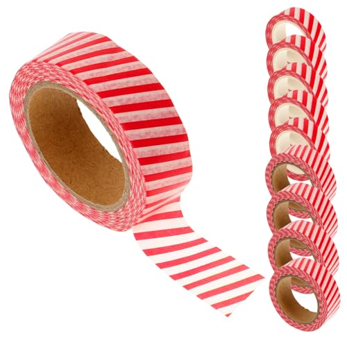 IWOWHERO 10 Rollen Papier Klebeband geschenk aufkleber kinder Scrapbook-Aufkleber Bastelpapierband Washi-Tape selber machen Weihnachts-Washi-Tape Handkontenbänder DIY-Bänder Partyzubehör von IWOWHERO