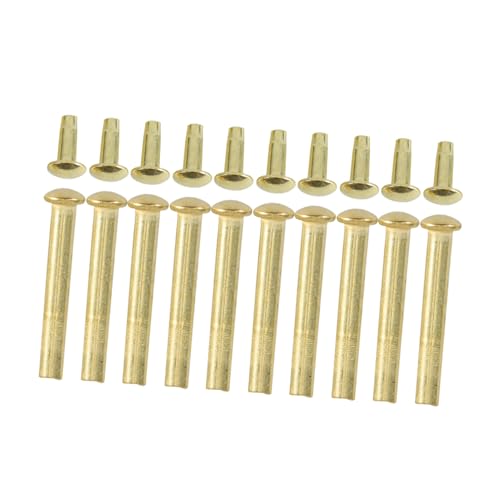 IWOWHERO 10 Sätze Teiliges Reparaturset für Faltventilatoren mit Langlebigen Metallnieten und Muttern Handliches DIY Zubehör für Einfache Installation Kupferfarbene Fächerachsen Robust und von IWOWHERO