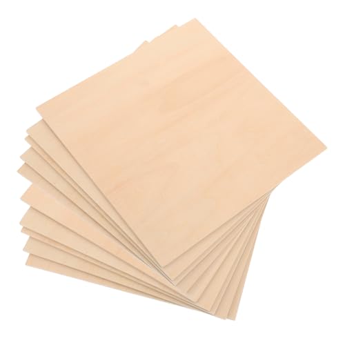 IWOWHERO 10 Stück Teiliges Dünne Lindenholzplatten zum Basteln Robuste Holzscheiben für DIY Handwerk Leicht zu Schneiden und Gravieren für Architekturmodelle und Brandmalerei Langlebiges IWOWHERO 10 Stück Teiliges Dünne Lindenholzplatten zum Basteln Robuste Holzscheiben für DIY Handwerk Leicht zu Schneiden und Gravieren für Architekturmodelle und Brandmalerei Langlebiges von IWOWHERO