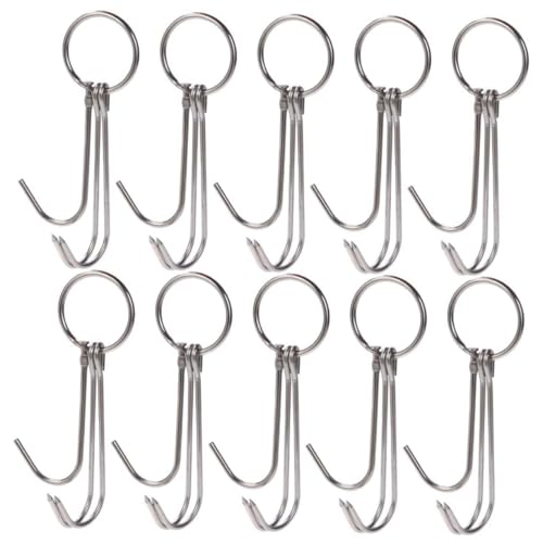 IWOWHERO 10 Stück Teiliges Edelstahl Doppelhaken für Fleischaufhängung Rostfrei Flach scharfe Enden Geeignet für Metzger Wild Bbq Trocknen Räuchern und Fleischverarbeitung IWOWHERO 10 Stück Teiliges Edelstahl Doppelhaken für Fleischaufhängung Rostfrei Flach scharfe Enden Geeignet für Metzger Wild Bbq Trocknen Räuchern und Fleischverarbeitung von IWOWHERO