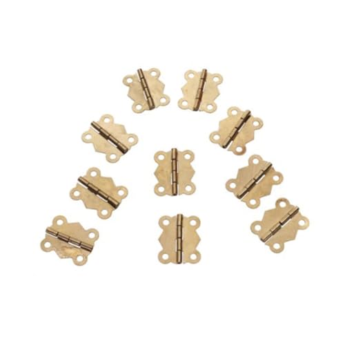IWOWHERO 10 Stück Teiliges Mini Eisenscharniere Gelb Langlebig für Schmuckkästen Möbel Modellbau Aufbewahrungsboxen Platzsparend Vielseitig für Zuhause und Werkstatt IWOWHERO 10 Stück Teiliges Mini Eisenscharniere Gelb Langlebig für Schmuckkästen Möbel Modellbau Aufbewahrungsboxen Platzsparend Vielseitig für Zuhause und Werkstatt von IWOWHERO