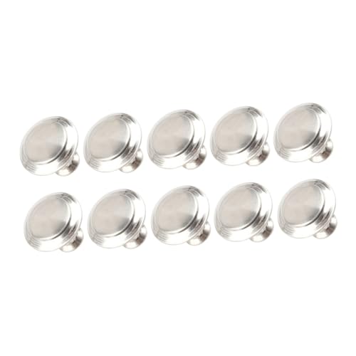 IWOWHERO 10 Stück Teiliges Runde Möbelgriffe Einzelnes Gebürstet für Schrank Kommode Einfache Montage Modernes Design Langlebig und Elegant von IWOWHERO